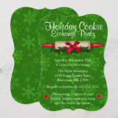 Cute Rolling Pin Cookie Exchange Invitation de vac (Devant / Derrière)