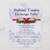 Cute Rolling Pin Cookie Exchange Invitation de vac (Devant / Derrière)