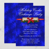 Cute Rolling Pin Cookie Exchange Invitation de vac (Devant / Derrière)