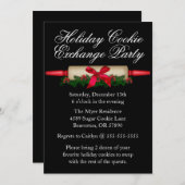 Cute Rolling Pin Cookie Exchange Invitation de vac (Devant / Derrière)