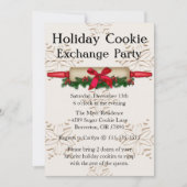 Cute Rolling Pin Cookie Exchange Invitation de vac (Devant)