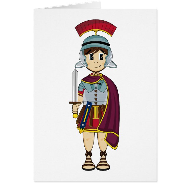 Cute Roman Soldier Card (Voorkant)
