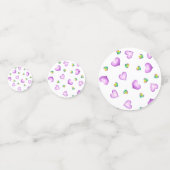 Cute Romantic Paars Heart Valentijnsdag Confetti (Voorkanten)