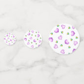 Cute Romantic Paars Heart Valentijnsdag Confetti (Achterkanten)