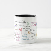 Cute Romantic Quotes Aesthetic Mug Art (Centre)