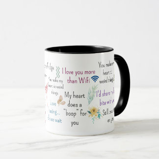Cute Romantic Quotes Aesthetic Mug Art Mok