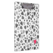 Cute romantic roze hand getrokken harten klembord (Rechts)