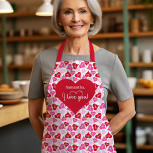 Cute Romantisch Hart Ontwerp Gepersonaliseerde Val Schort