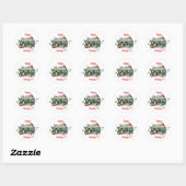 Cute Ronde Kerst Muizen Stickers (Vel)
