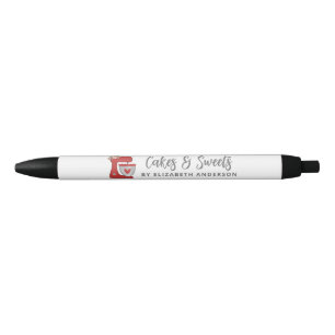 Cute Rood Cake Mixer Promotionele Bakkerij  Zwarte Inkt Pen