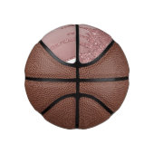 Cute Roos Gold Driving Glitter Monogram Basketbal (Rechts)