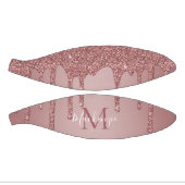 Cute Roos Gold Driving Glitter Monogram Basketbal (Panelen)