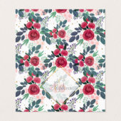Cute Roos Pink Peonies Waterverf Paint Gold Stippe Visitekaartjes (Buitenkant ongevouwen)