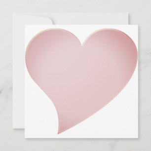 Cute roos roze hart minimalistisch Valentijnse kaa