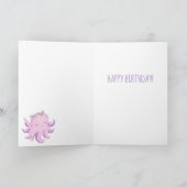 Cute Rose Animaux 2e carte d'anniversaire (Intérieur)