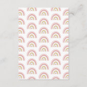 Cute Rose Arc-en-ciel Boho Chic Invitation d'anniv (Dos)