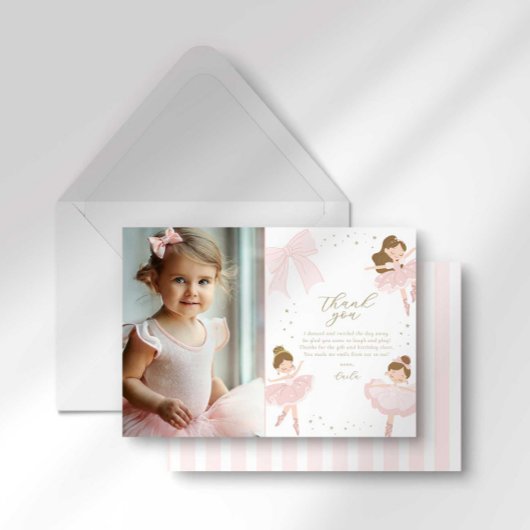 Cute rose Bow Ballerina Anniversaire Carte de reme