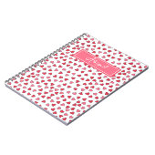 Cute Rose & Coeurs rouges Motif Carnet pour enfant (Côté gauche)