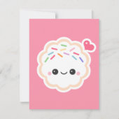 Cute Rose Cookie Anniversaire Invitations (Devant)