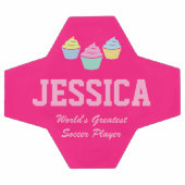 Cute rose cupcake coutume ballon de football pour  (Plat)