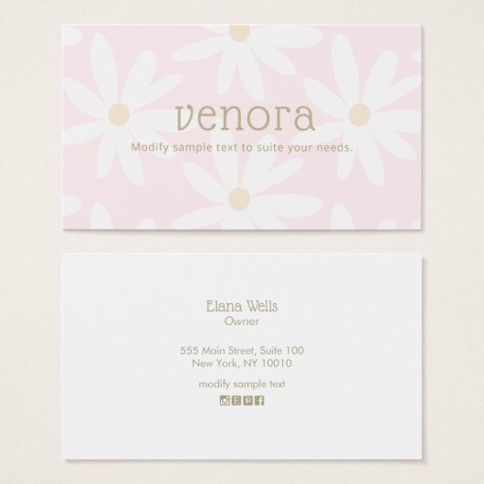 Cute Rose Daisy Floral (Devant & derrière)