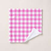 Cute rose et blanc En vichy plaid (Gant de toilette)