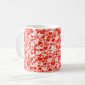 Cute rose et rouge Coeurs Mug (Devant gauche)