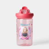 Cute Rose Floral Bow Girl Photo Bouteille d'eau Ca (Avant)