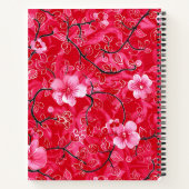 Cute rose Floral Custom Carnet Monogramme (Dos)
