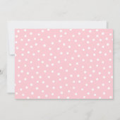 Cute rose Grey Animaux Baby shower Invitation Fill (Dos)