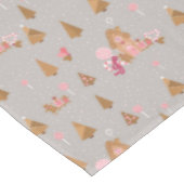 Cute rose Gris Gris Sucres de canne Nappes (Angle)