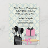 Cute rose Kitchen Gadget Invitation à la douche nu (Devant / Derrière)