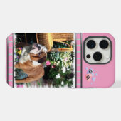 Cute rose moderne anglais Buldog Chien Art (Verso Horizontal)