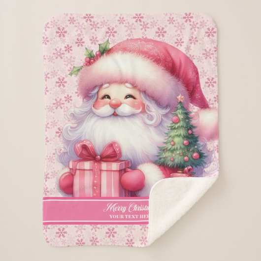 Cute Rose Père Noël Nom Couverture Filles Cadeau d (Devant)