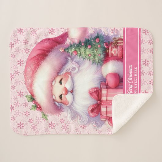 Cute Rose Père Noël Nom Couverture Filles Cadeau d (Devant (Horizontal))