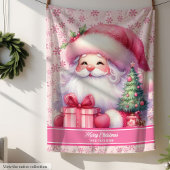 Cute Rose Père Noël Nom Couverture Filles Cadeau d