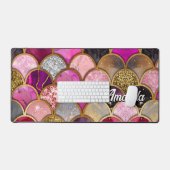 Cute rose rose or sirène échelles girly (Clavier et souris)