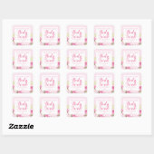 Cute Rose Shabby Chic Rose  Étiquettes de carrosse (Feuille)