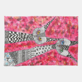 Cute rose Siamese Cat Illustration Serviette de cu (Horizontal)