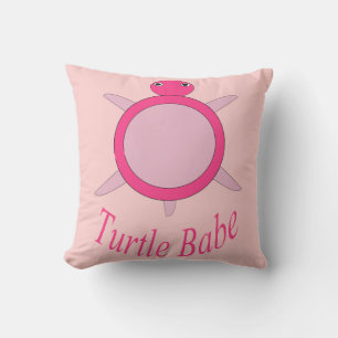 Cute Rose Turtle Baby Coussin extérieur