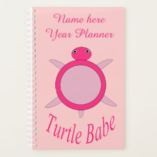 Cute Rose Turtle Baby Planner Personnalisé