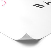 Cute rose Tutu Ballerina Baby shower Affiche de bi (Coin)