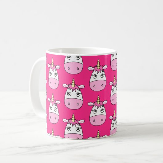Cute rose Unicorne Mug (Devant gauche)