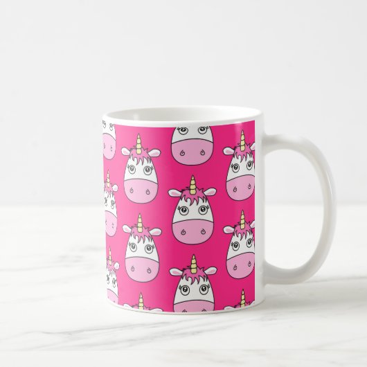 Cute rose Unicorne Mug (Droite)
