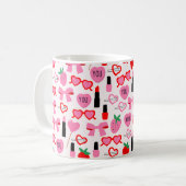 Cute Rose Vaches café Mug (Devant gauche)
