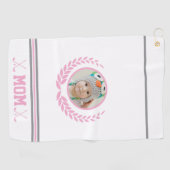 Cute Rose Wreath Photo Maman Golf Serviette (Horizontal)