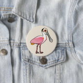 Cute Roseate Spoonbill Ronde Button 7,6 Cm (In situ)
