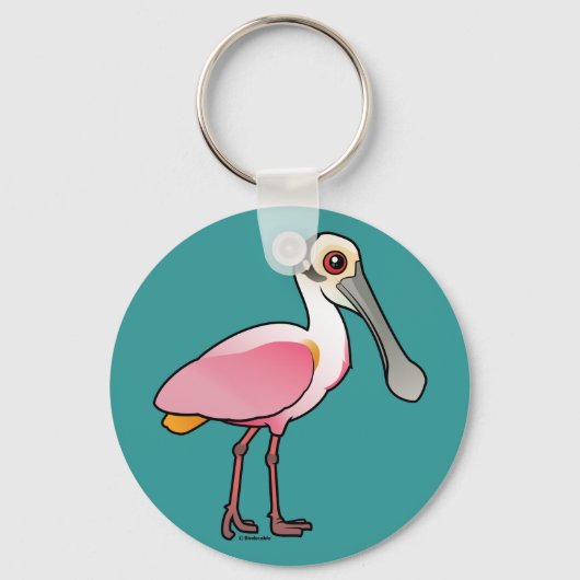 Cute Roseate Spoonbill Sleutelhanger (Voorkant)