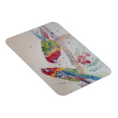 Cute Rosella Parrois oiseau Aquarelle Magnet d'art (Côté Droit)