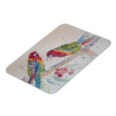 Cute Rosella Parrois oiseau Aquarelle Magnet d'art (Côté Gauche)